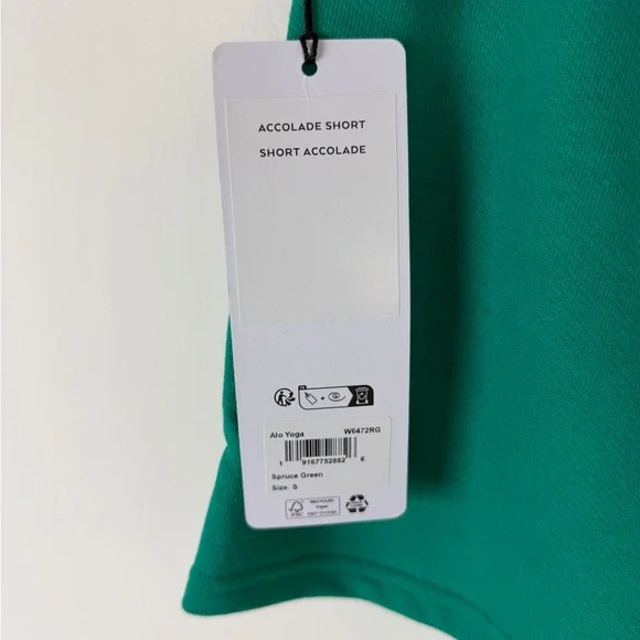 NWT ALO ACCOLADE CREW NECK PULLOVER & SWEAT SHORTS SET Spruce Green Size S - Picture 11 of 12